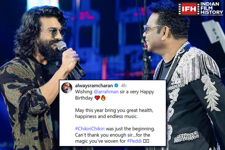 Ram Charan Wishes AR Rahman On Birthday, Thanks Him For Musical Magic In Peddi